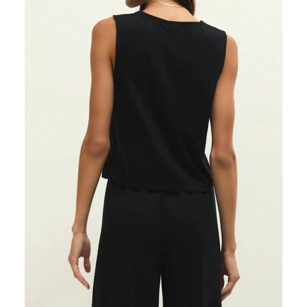 NEW Z SUPPLY jersey sleeveless tank top in black - Picture 4 of 7